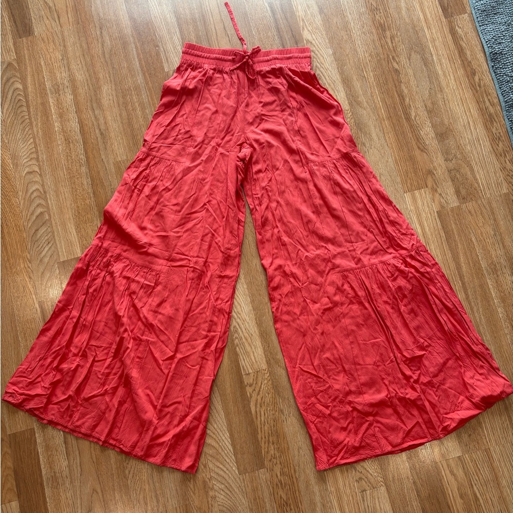 Elevated Closet Tall Coral Palazzo Pant Medium